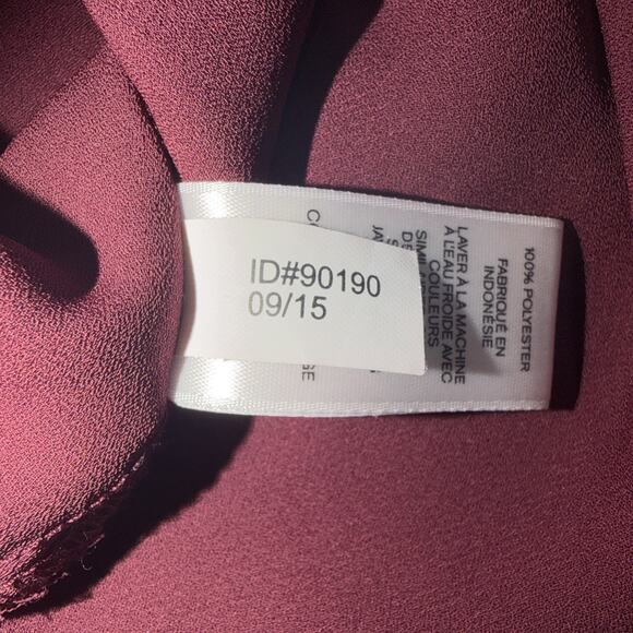 Express Portofino Shirt Women's Large Purple Button Front Roll Tab Long Sleeve - Picture 6 of 7